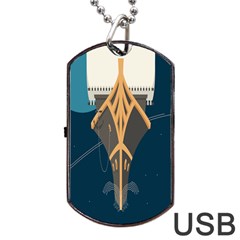 Planetary Resources Exploration Asteroid Mining Social Ship Dog Tag Usb Flash (two Sides) by Mariart