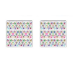 Birds Fish Flowers Floral Star Blue White Sexy Animals Beauty Rainbow Pink Purple Blue Green Orange Cufflinks (square) by Mariart