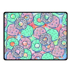 Donuts Pattern Double Sided Fleece Blanket (small)  by ValentinaDesign