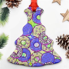 Donuts Pattern Christmas Tree Ornament (two Sides) by ValentinaDesign