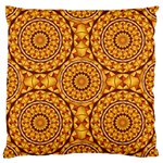 Golden Mandalas Pattern Large Cushion Case (Two Sides) Back