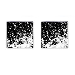 Black And White Splash Texture Cufflinks (square) by dflcprints