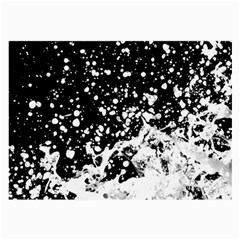 Black And White Splash Texture Large Glasses Cloth (2-side) by dflcprints