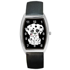 Cute Dalmatian Puppy  Barrel Style Metal Watch by Valentinaart