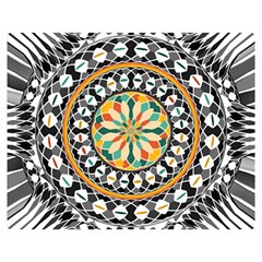 High Contrast Mandala Double Sided Flano Blanket (medium)  by linceazul