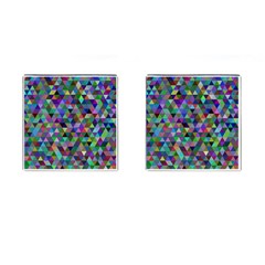Triangle Tile Mosaic Pattern Cufflinks (square) by Nexatart
