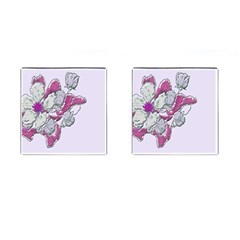 Bouquet Flowers Plant Purple Cufflinks (square) by Nexatart