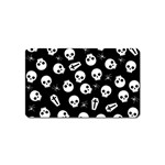Skull, spider and chest  - Halloween pattern Magnet (Name Card) Front