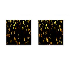 Animated Falling Spinning Shining 3d Golden Dollar Signs Against Transparent Cufflinks (square) by Mariart