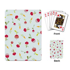 Root Vegetables Pattern Carrots Playing Card by Mariart