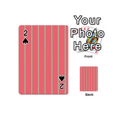 Line Red Grey Vertical Playing Cards 54 (mini)  by Mariart