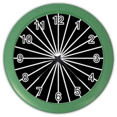 Ray White Black Line Space Color Wall Clocks by Mariart