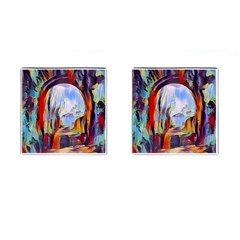 Abstract Tunnel Cufflinks (square) by NouveauDesign