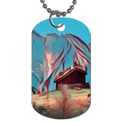 Modern Norway Painting Dog Tag (two Sides) by NouveauDesign