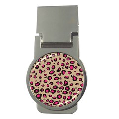 Pink Leopard 2 Money Clips (round)  by TRENDYcouture