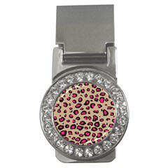 Pink Leopard 2 Money Clips (cz)  by TRENDYcouture