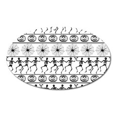 Halloween Pattern Oval Magnet by ValentinaDesign