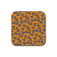 Pattern Halloween  Rubber Coaster (square)  by iCreate