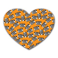 Pattern Halloween  Heart Mousepads by iCreate