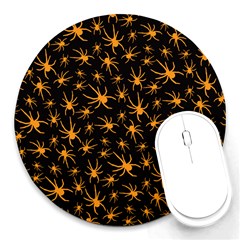 Halloween Spiders Round Mousepads by iCreate