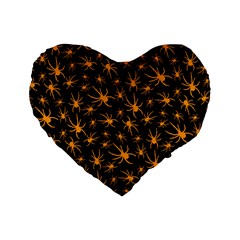 Halloween Spiders Standard 16  Premium Flano Heart Shape Cushions by iCreate