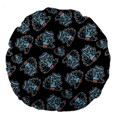 Pattern Halloween Zombies Brains Large 18  Premium Round Cushions by iCreate