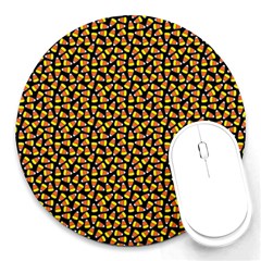 Pattern Halloween Candy Corn   Round Mousepads by iCreate