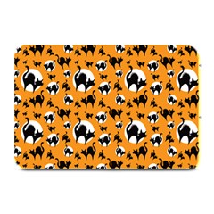 Pattern Halloween Black Cat Hissing Plate Mats by iCreate