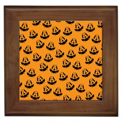 Halloween Jackolantern Pumpkins Icreate Framed Tiles by iCreate