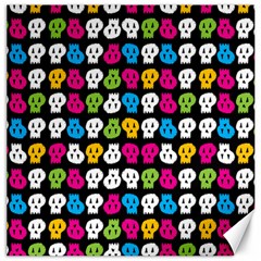 Pattern Painted Skulls Icreate Canvas 12  X 12   by iCreate