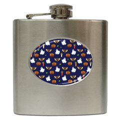 Halloween Pattern Hip Flask (6 Oz) by Valentinaart