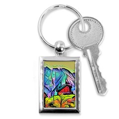 Magic Cube Abstract Art Key Chains (rectangle)  by NouveauDesign