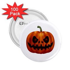 Halloween Pumpkin 2 25  Buttons (100 Pack)  by Valentinaart