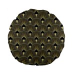 art deco fan pattern Standard 15  Premium Round Cushions Back