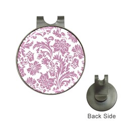 Vintage Floral Pattern Hat Clips With Golf Markers by NouveauDesign