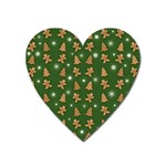 Ginger cookies Christmas pattern Heart Magnet Front