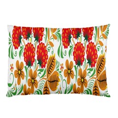 Flower Floral Red Yellow Leaf Green Sexy Summer Pillow Case by Mariart
