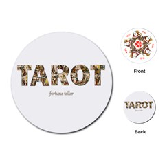 Tarot Fortune Teller Playing Cards (round)  by Valentinaart