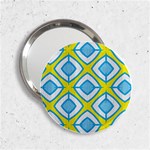 Blue rhombus pattern                                2.25  Handbag Mirror Front