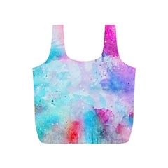 Pink And Purple Galaxy Watercolor Background  Full Print Recycle Bags (s)  by paulaoliveiradesign