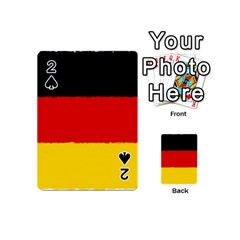German Flag, Banner Deutschland, Watercolor Painting Art Playing Cards 54 (mini)  by picsaspassion