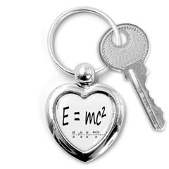 E=mc2 Formula Physics Relativity Key Chains (heart)  by picsaspassion