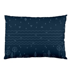 Rain Hill Tree Waves Sky Water Pillow Case by Mariart