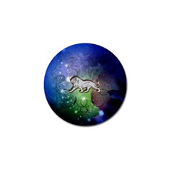 Wonderful Lion Silhouette On Dark Colorful Background Golf Ball Marker (10 Pack) by FantasyWorld7