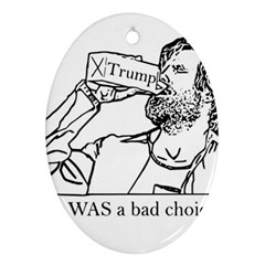 Trump Novelty Design Oval Ornament (two Sides) by PokeAtTrump