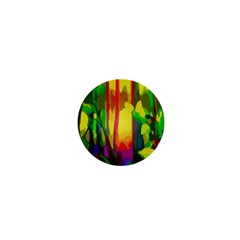 Abstract Vibrant Colour Botany 1  Mini Magnets by Celenk