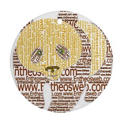 Panda Typography Round Ornament (two Sides) by Celenk