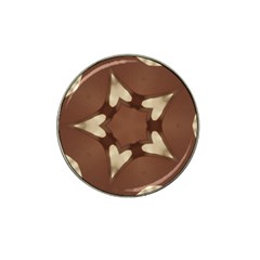Chocolate Brown Kaleidoscope Design Star Hat Clip Ball Marker by yoursparklingshop