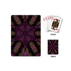 Pink Purple Kaleidoscopic Design Playing Cards (mini)  by yoursparklingshop