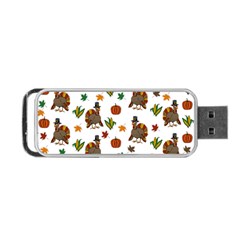 Thanksgiving Turkey  Portable Usb Flash (two Sides) by Valentinaart